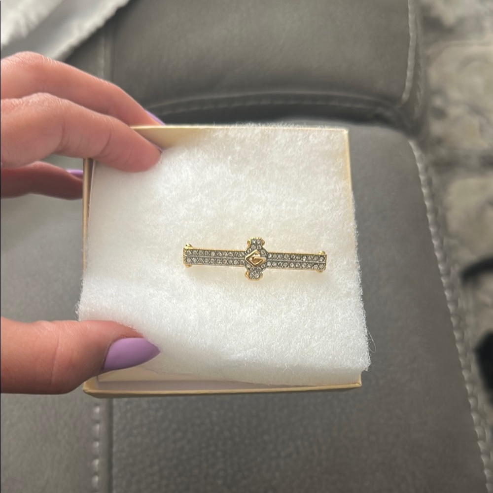 Givenchy Gold and Silver Brooch Modern Design
